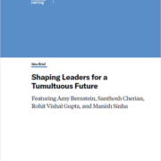 Shaping Leaders for a Tumultuous Future